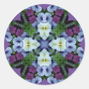 EASTER FLOWERS ~ Petunias ~ Classic Round Sticker