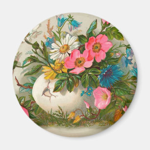 Easter Flowers Vintage Floral Art Magnet