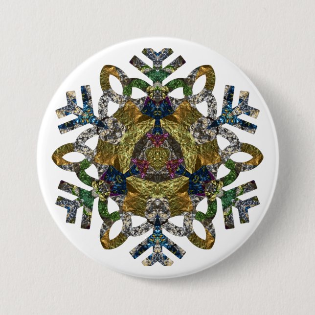 EASTER FOIL GLITZY ~ Multitude of Shades  ~ Button (Front)