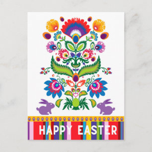 Easter Folklore Vertical Custom Text Postcard