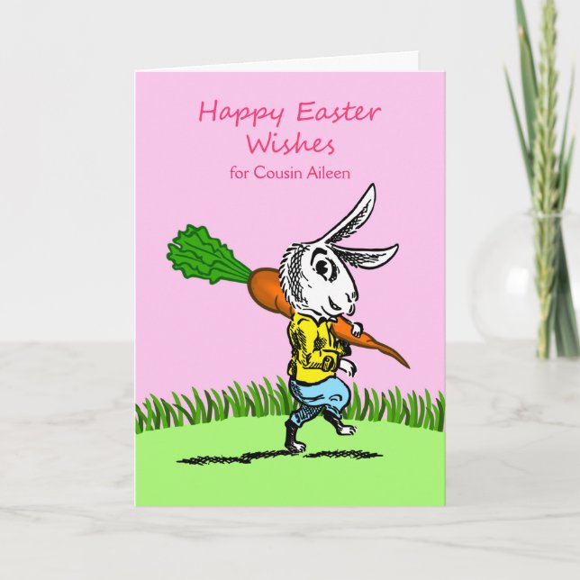 Easter for Cousin, Custom Front, Add Your Text Holiday Card (Front)
