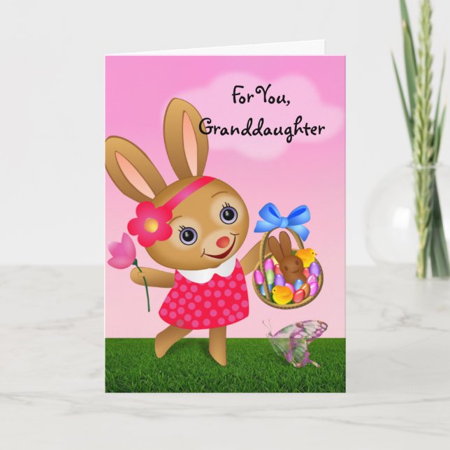 Easter - For Granddaughter Holiday Card (Front)