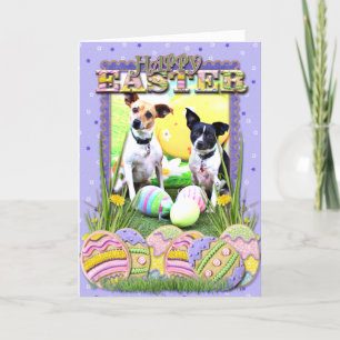 Easter Fox Terrier - Sadie and Baboo Holiday Card