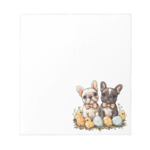 Easter French Bulldogs Notepad