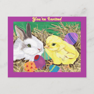 Easter Friends customisable invitation