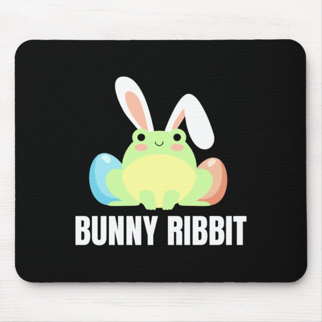 Easter Frog Bunny Ribbit Amphibian Design Mouse Mat (Front)