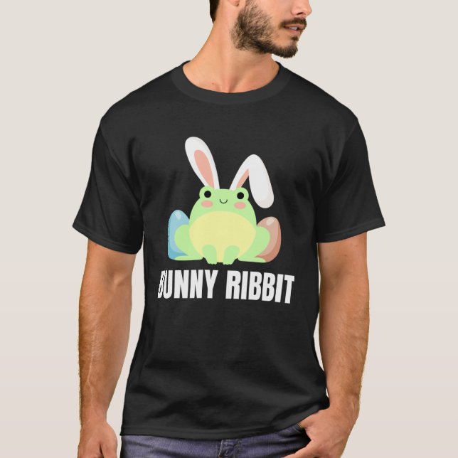Easter Frog  Bunny Ribbit For Amphibian T-Shirt (Front)