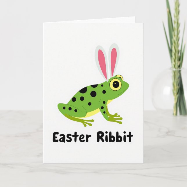 Easter Frog Fun Time Card (Front)