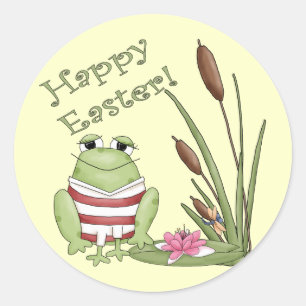 Easter Frog T shirts and Easter Gifts Classic Round Sticker