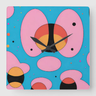 Easter Funday Square Wall Clock