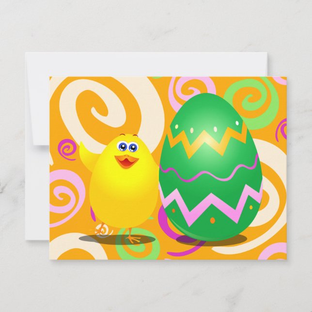Easter funny chick holiday card (Front)