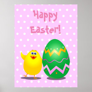 Easter funny chick poster