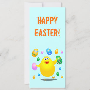Easter funny chick, rack card
