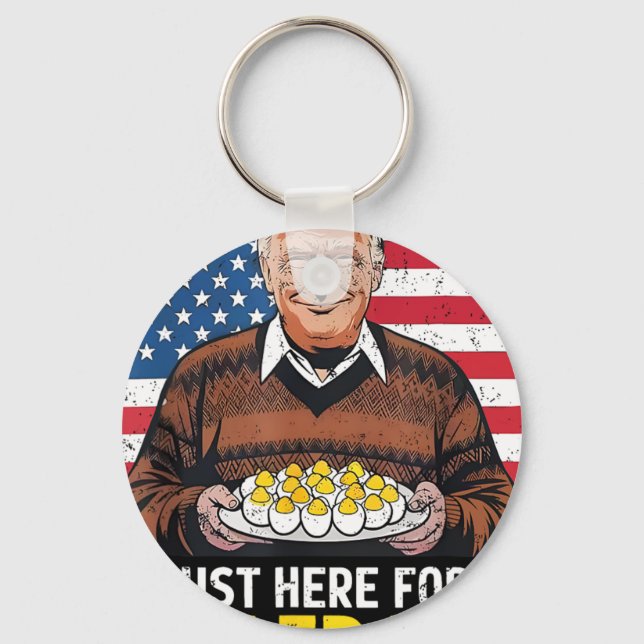 Easter Funny Donald Trump I'm Just Here For The De Key Ring (Front)