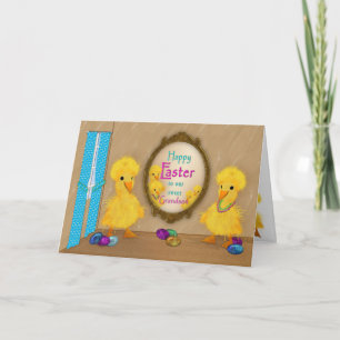 Easter - Funny Ducks -  Grandson Holiday Card
