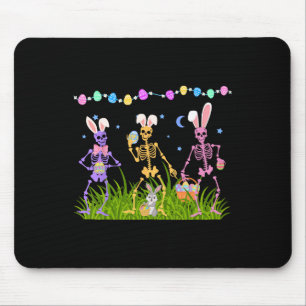 Easter Funny Skeletons Dancing Bunny Women Men Kid Mouse Mat