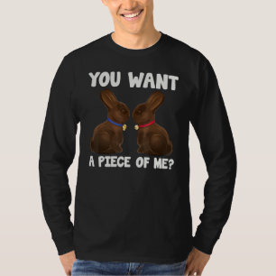 Easter Funny Teens Sayings Chocolate Bunny Meme T-Shirt
