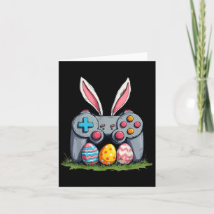 Easter Gamer Bunny Boys Kids Men Teens Video Game  Card