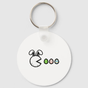 Easter Gamer Bunny Eating Eggs Video Gaming Boys K Key Ring