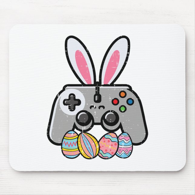 Easter Gaming Controller Bunny Ears Boys Kids Yout Mouse Mat (Front)