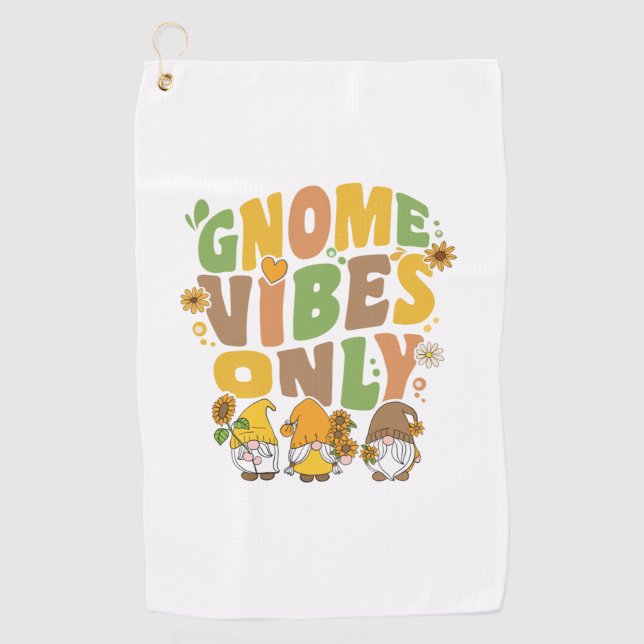 Easter Garden Gnome Egg Hunt   Golf Towel (Front)
