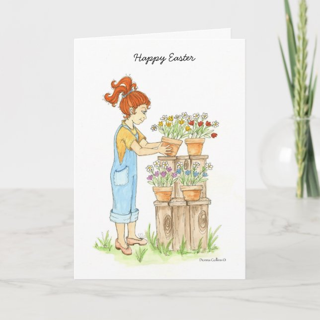Easter garden holiday card (Front)