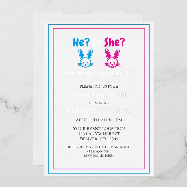 Easter Gender Reveal Party (Envelope)
