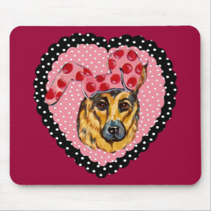 Easter German Shepherd Mouse Mat
