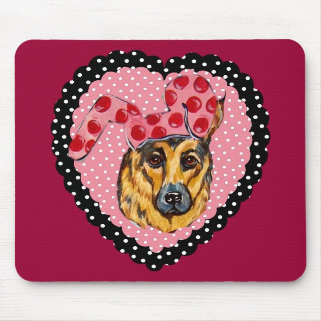 Easter German Shepherd Mouse Mat (Front)