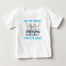 Easter Gift, Baby Shower, Bunnies, Boys Triplets