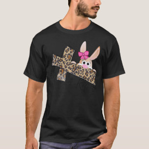 Easter Gift Christian Girls Mum Bunny He is Risen  T-Shirt