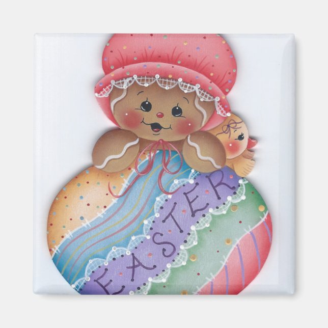 Easter Gingerbread & Chick Magnet (Front)