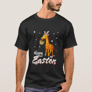Easter Giraffe And Egg Basket Lets Hunt For Easter T-Shirt
