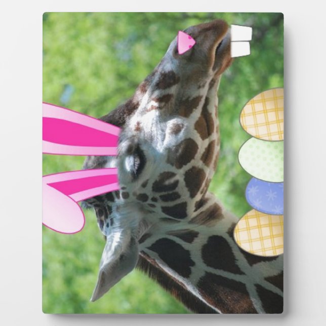 Easter Giraffe Plaque (Front)