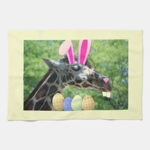Easter Giraffe Tea Towel