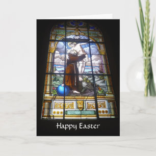 easter glass window holiday card