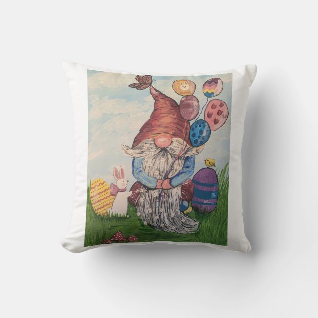 Easter Gnome Cushion (Front)