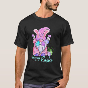 Easter Gnome Egg Hunting Basket Cute Rabbit Happy T-Shirt