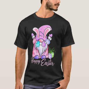 Easter Gnome Egg Hunting Basket Cute Rabbit Happy  T-Shirt