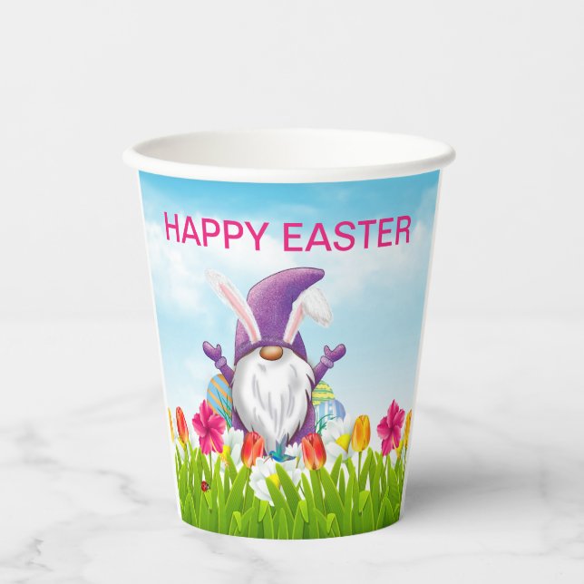 Easter Gnome   Napkins Paper Cups (Front)