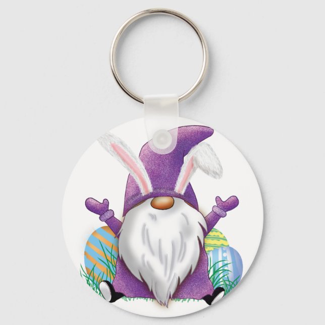 Easter Gnome    Tote Bag Key Ring (Front)