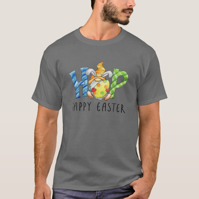 Easter Gnomes Bunny Gnome Hug Easter Eggs Happy Ea T-Shirt (Front)