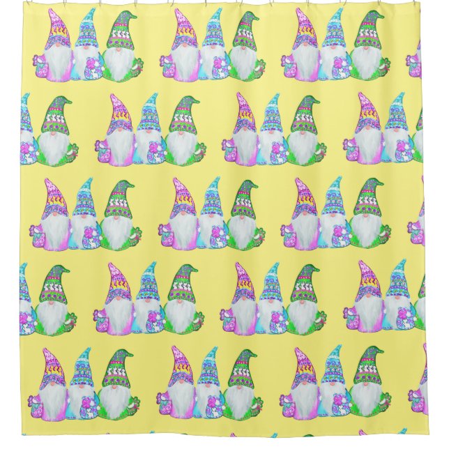 EASTER GNOMES SHOWER CURTAIN (Front)