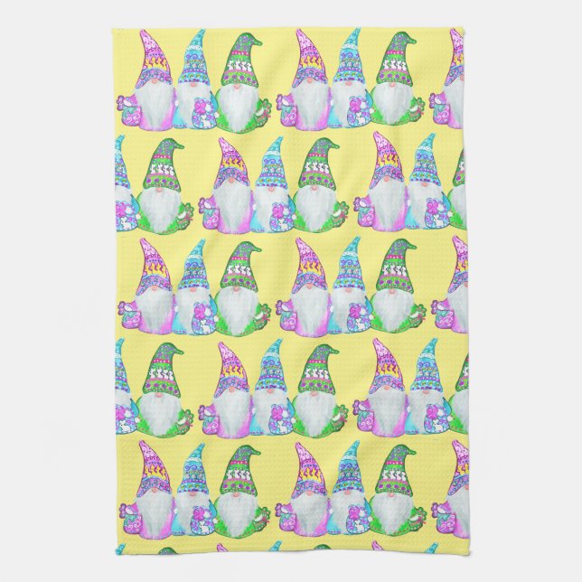 EASTER GNOMES TEA TOWEL (Vertical)