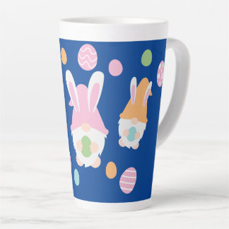 Easter Gnomes with Bunny Ears Easter Eggs Latte Mug