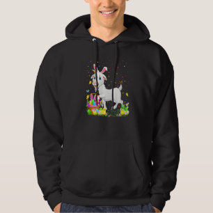 Easter Goat Bunny Egg Hunting Goat Easter Sunday Hoodie
