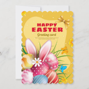 Easter golden holiday card