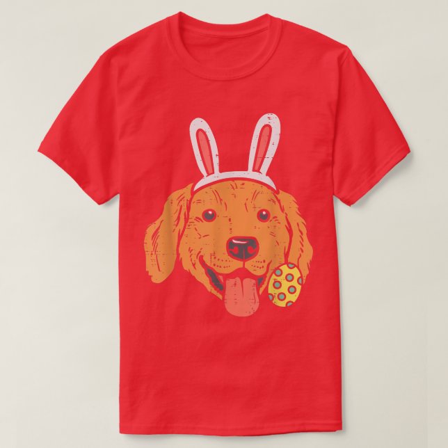 Easter Golden Retriever Bunny Face Dog Lover Men W T-Shirt (Design Front)