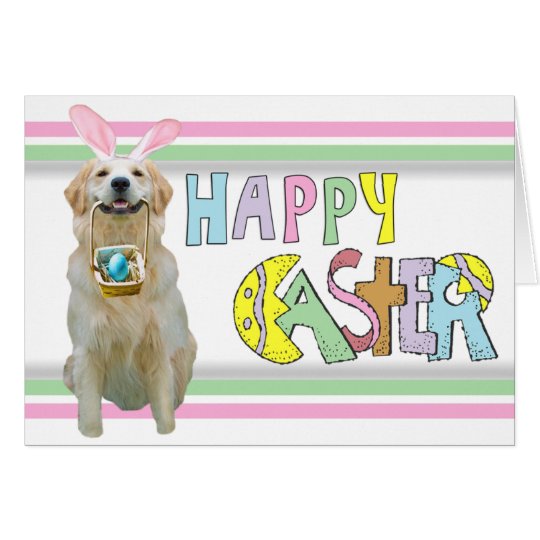 Easter Golden Retriever Card