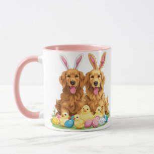 Easter Golden Retriever Dogs Bunny Ears Mug